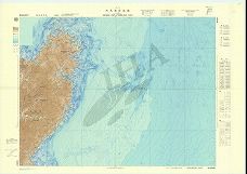 対馬東岸北部 (海底地形図)