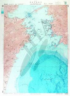 豊後水道南方(海底地形図)