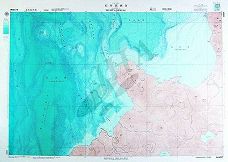 石狩湾西方(海底地形図)