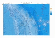 小笠原群島南方(海底地形図)