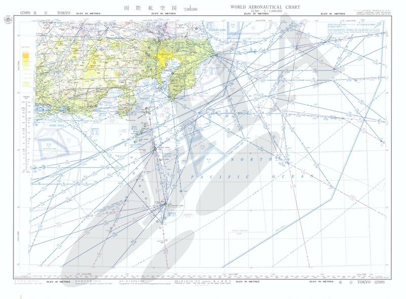 国際航空図 東京 - ウインドウを閉じる