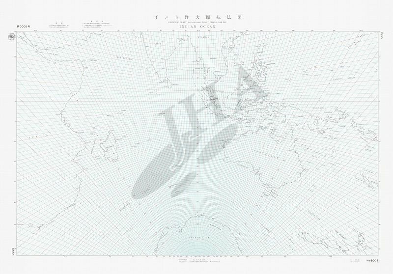 インド洋大圏航法図 - ウインドウを閉じる