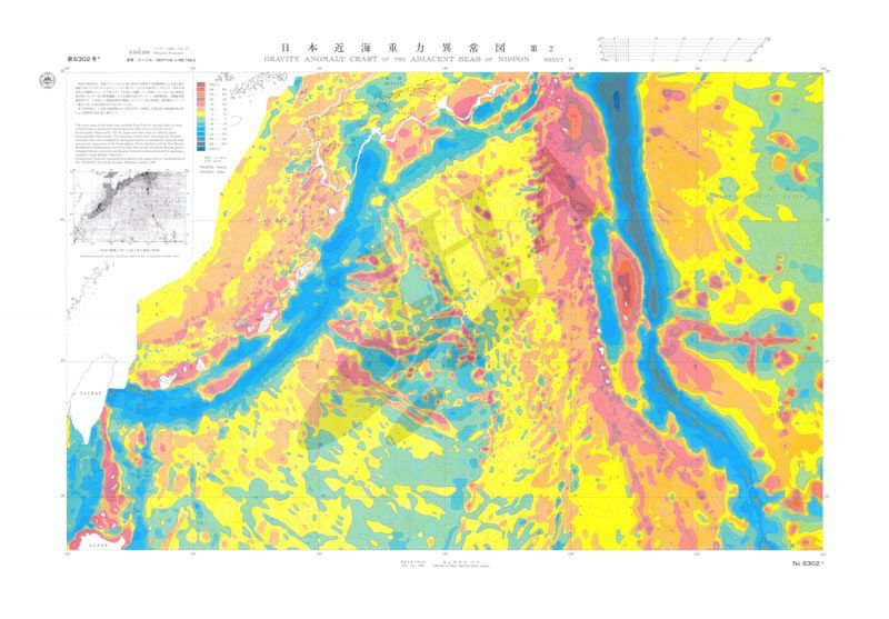 日本近海重力異常図 第２ - ウインドウを閉じる
