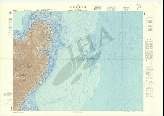 対馬東岸北部 (海底地形図) - ウインドウを閉じる