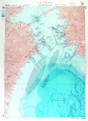 豊後水道南方(海底地形図) - ウインドウを閉じる