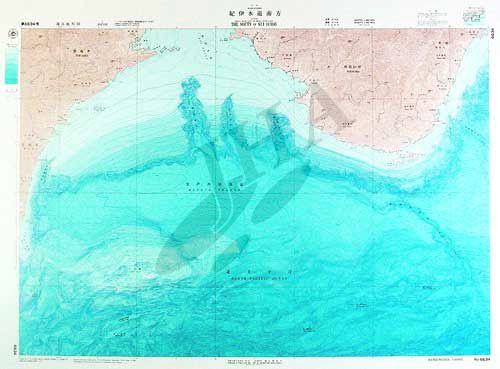 紀伊水道南方(海底地形図) - ウインドウを閉じる