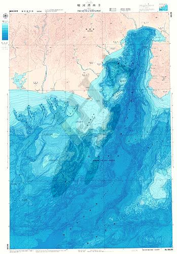 駿河湾南方(海底地形図) - ウインドウを閉じる