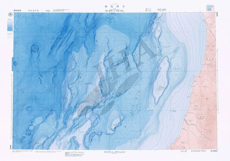 飛島西方(海底地形図) - ウインドウを閉じる