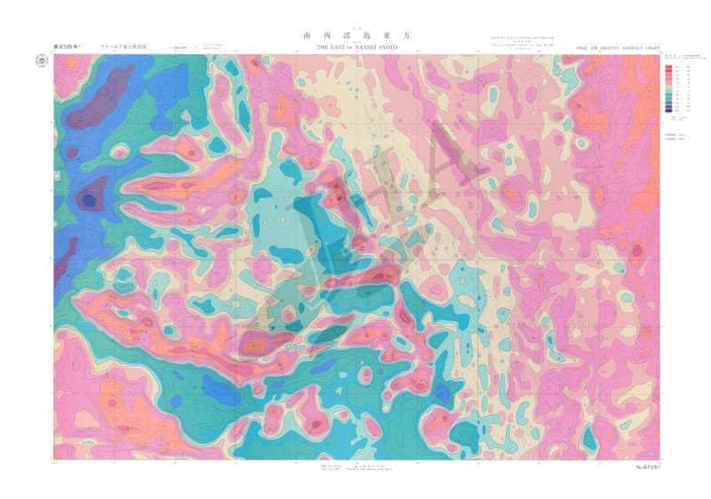 南西諸島東方(重力異常図) - ウインドウを閉じる