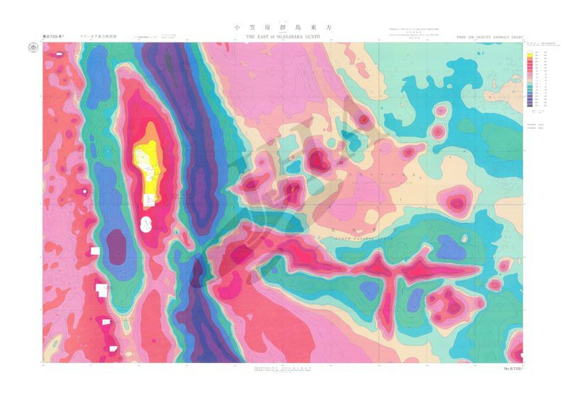 小笠原群島東方(重力異常図) - ウインドウを閉じる