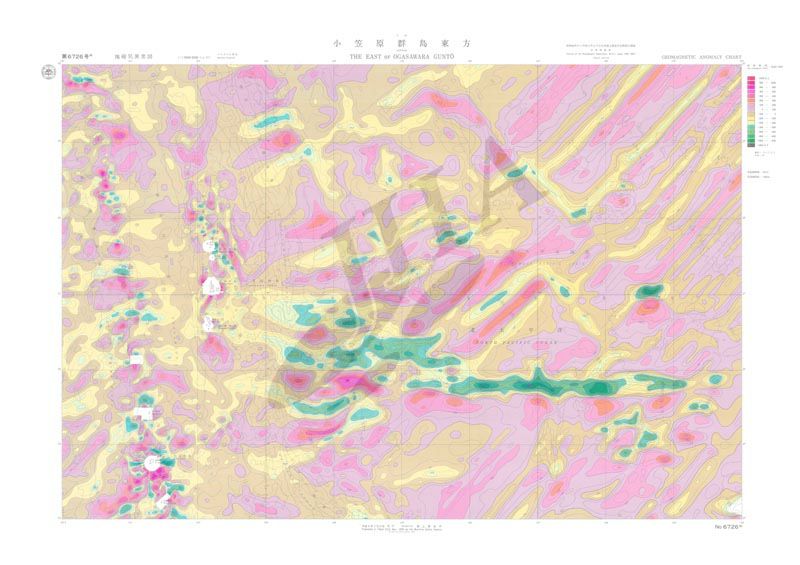 小笠原群島東方(地磁気異常図) - ウインドウを閉じる