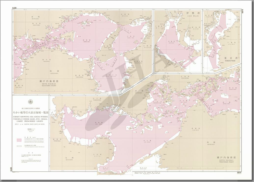 ろかい船等灯火表示海域一覧図 - ウインドウを閉じる