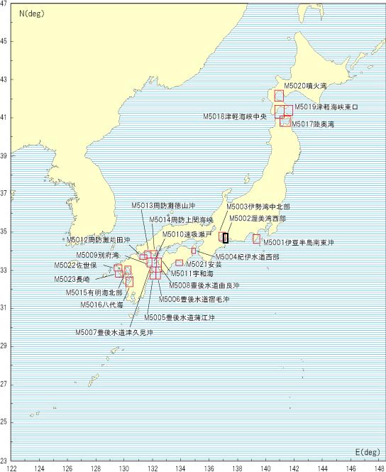 海底地形デジタルデータM5000シリーズ（シェープファイル） - ウインドウを閉じる