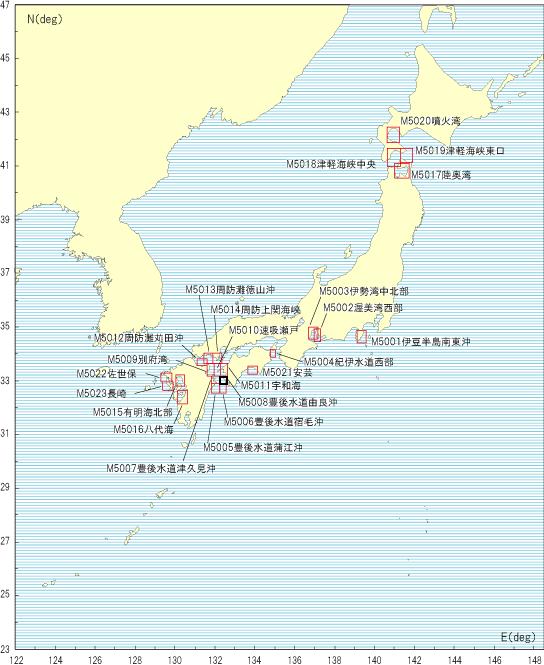 海底地形デジタルデータM5000シリーズ（シェープファイル） - ウインドウを閉じる