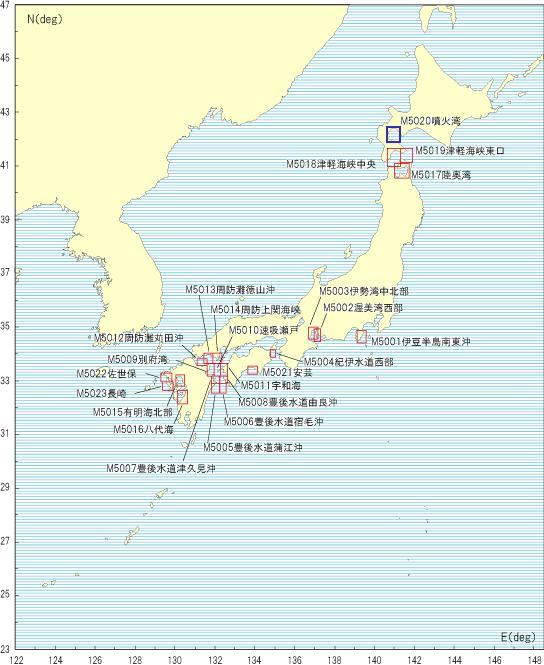 海底地形デジタルデータM5000シリーズ（シェープファイル） - ウインドウを閉じる