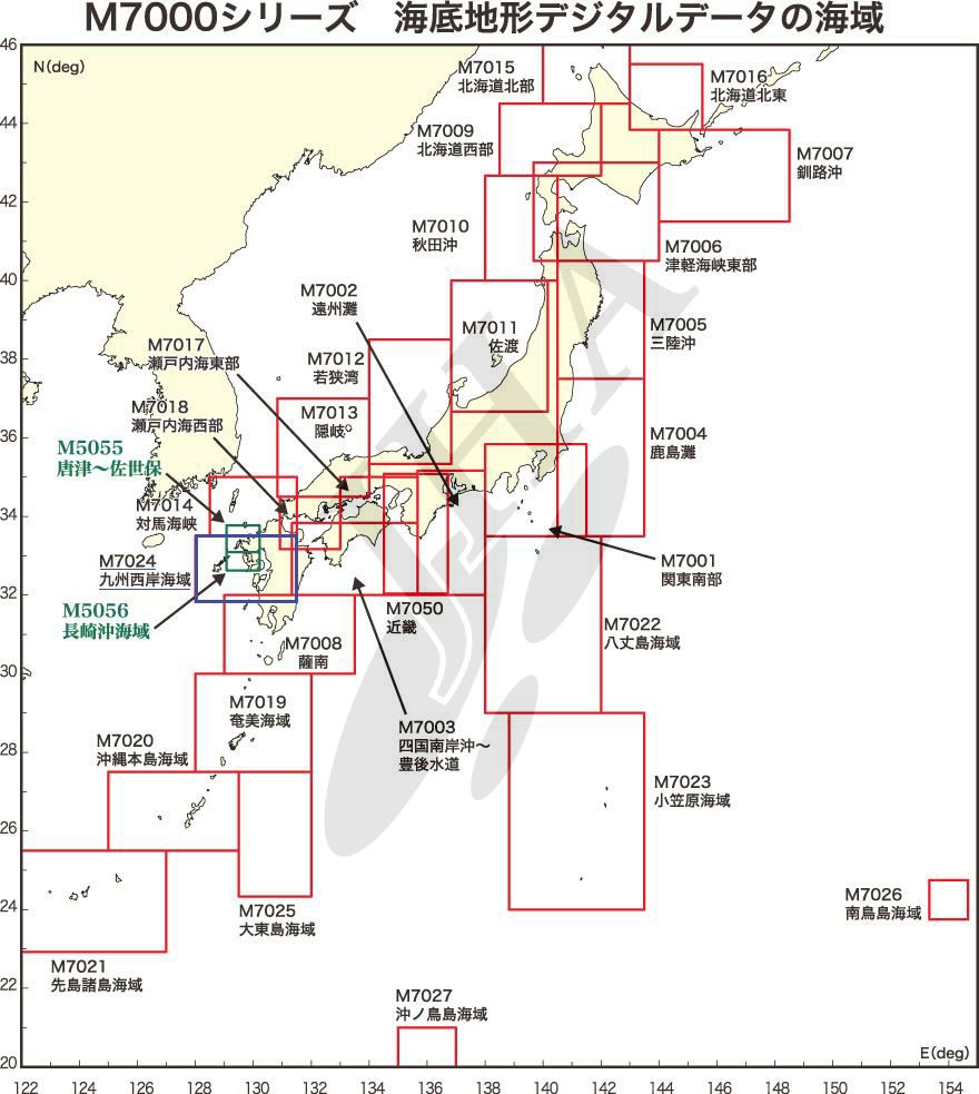 海底地形デジタルデータM7000シリーズ（シェープファイル） - ウインドウを閉じる