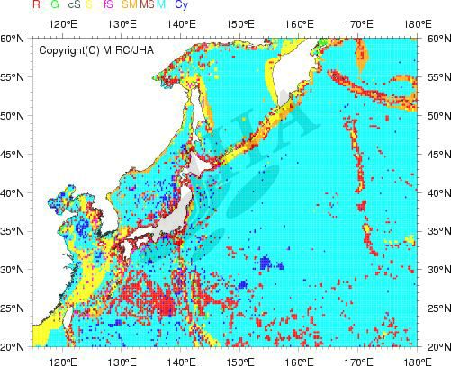 北西太平洋底質メッシュデジタルデータ - ウインドウを閉じる