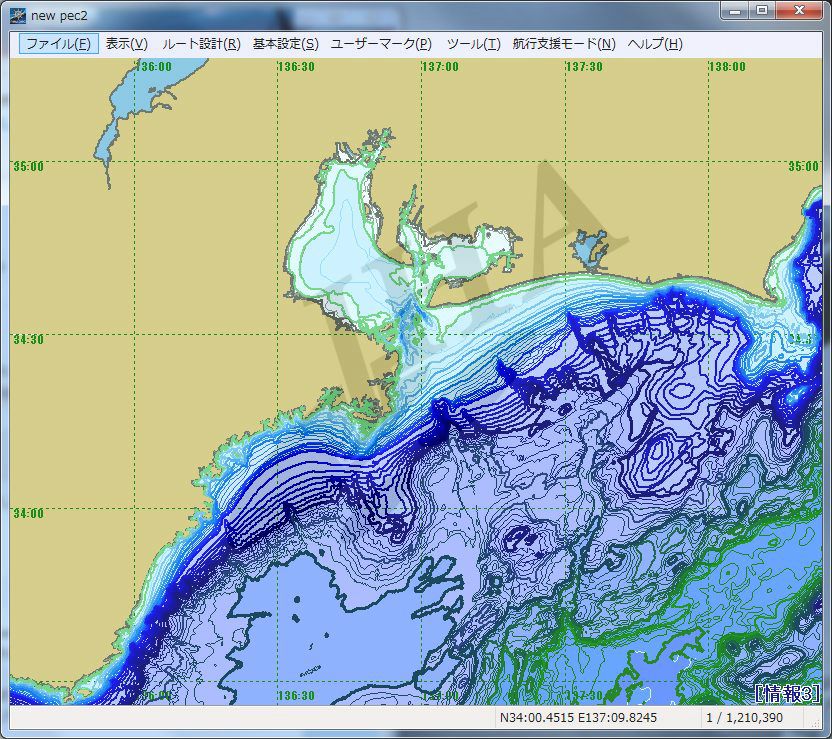 伊勢湾及び周辺海底地形データ(NP02 専用オプション) - ウインドウを閉じる