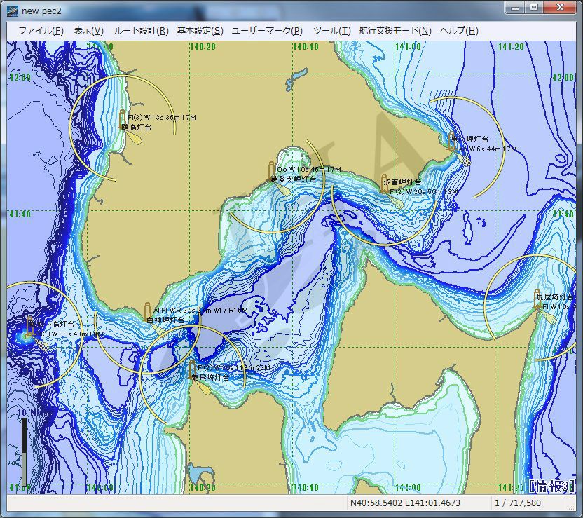 北海道及び本州北岸 海底地形データ(NP06 専用オプション) - ウインドウを閉じる