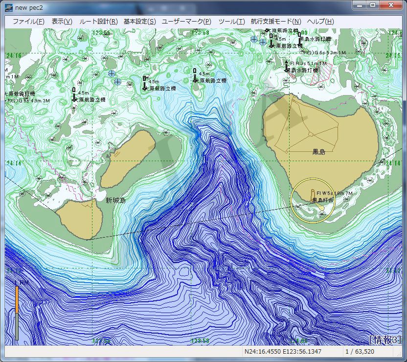 南西諸島 海底地形データ(NP08 専用オプション) - ウインドウを閉じる